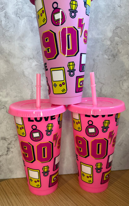 90s print cold cup