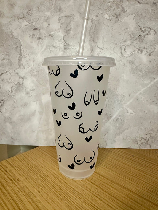 Boobies print cold cup