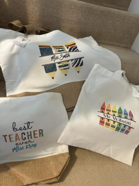 Teacher/TA thank you tote bags