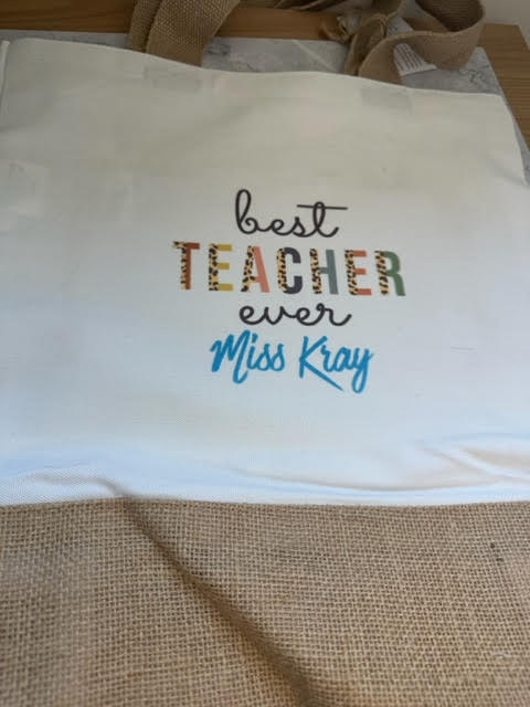 Teacher/TA thank you tote bags